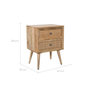 Voir la diapositive 4 : Rendez vous déco Table de chevet 2 tiroirs en cannage et bois de manguier-Cody