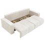 Voir la diapositive 3 : BEST MOBILIER Nicole - canapé droit 4 places convertible avec coffre en tissu