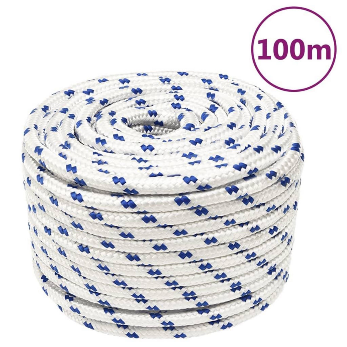 VIDAXL Corde de bateau Blanc 14 mm 100 m Polypropylene