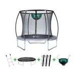 Habitat et Jardin Trampoline avec filet intérieur  jumper  - Ø 4,88 m - Gris