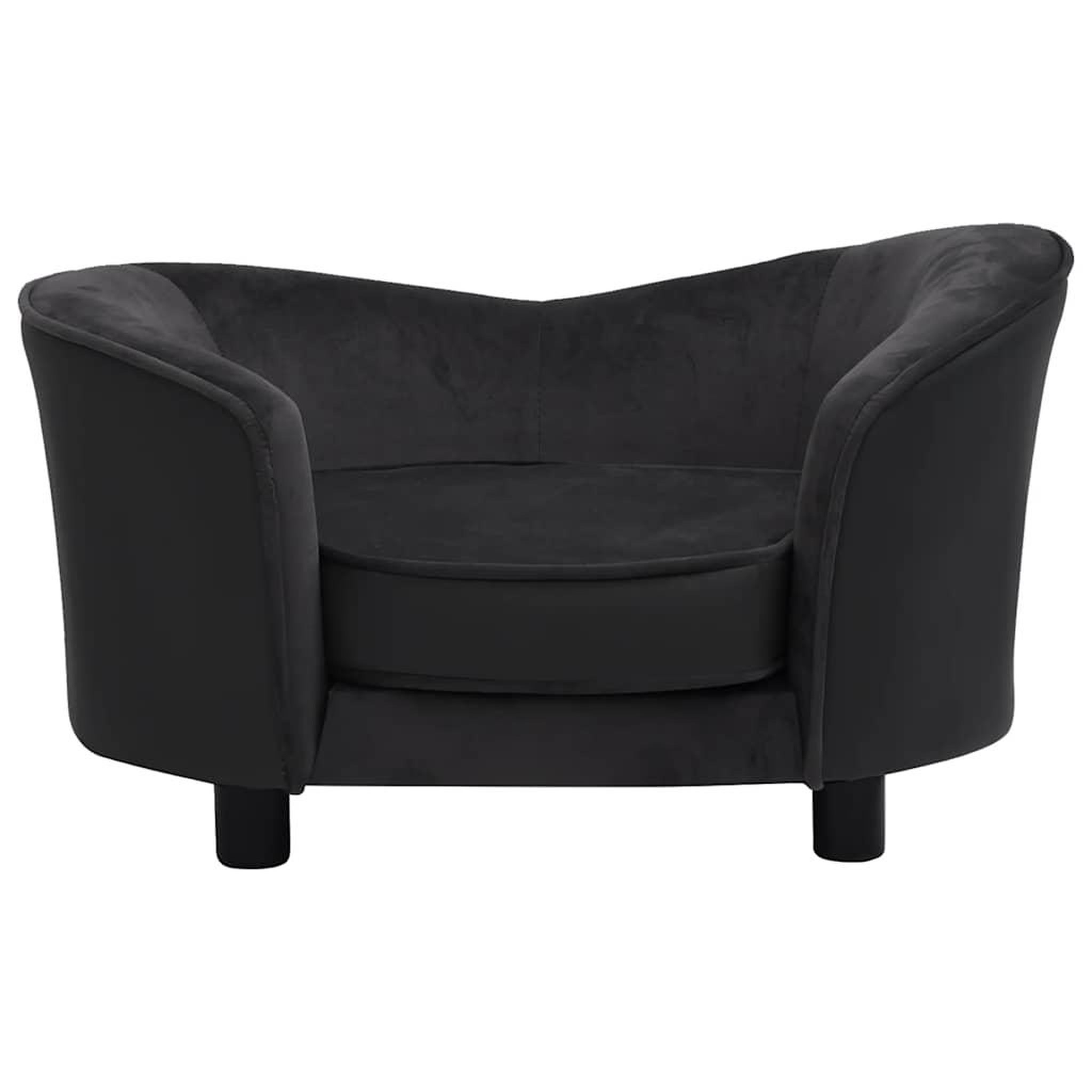 Voir la diapositive 3 : VIDAXL Canape pour chien Noir 69x49x40 cm Peluche et similicuir
