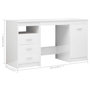 Voir la diapositive 6 : VIDAXL Bureau Blanc brillant 140x50x76 cm Bois d'ingenierie