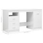 Voir la diapositive 6 : VIDAXL Bureau Blanc brillant 140x50x76 cm Bois d'ingenierie