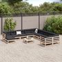 Voir la diapositive 3 : VIDAXL Salon de jardin 12 pcs bois de pin massif