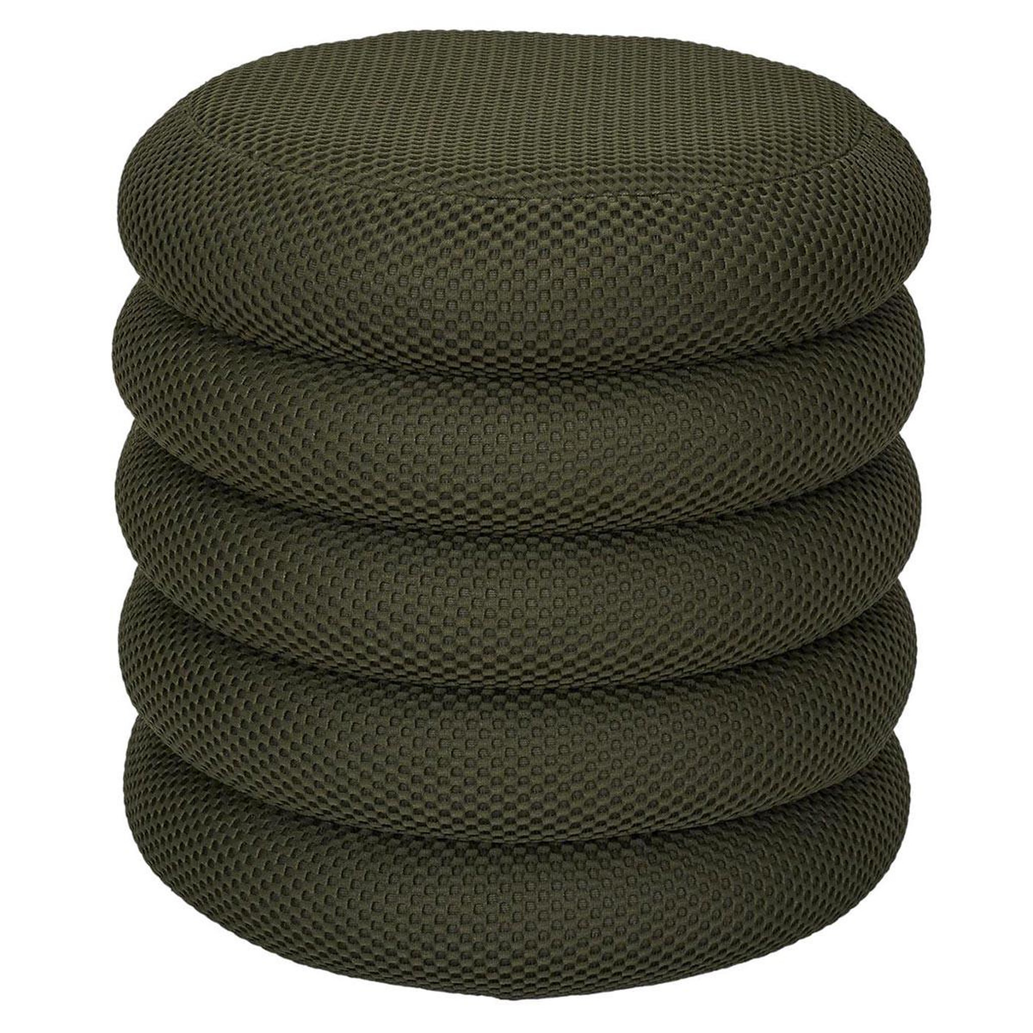 The Home Deco Factory Pouf coffre rangement  atome  42cm kaki