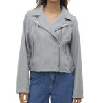 Vero Moda Veste e Femme Vero  oda Biker. Coloris disponibles : Gris