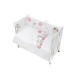 INTERBABY Parure de lit 2 Pcs. Cotton Musseline Jirafa Tren Rose