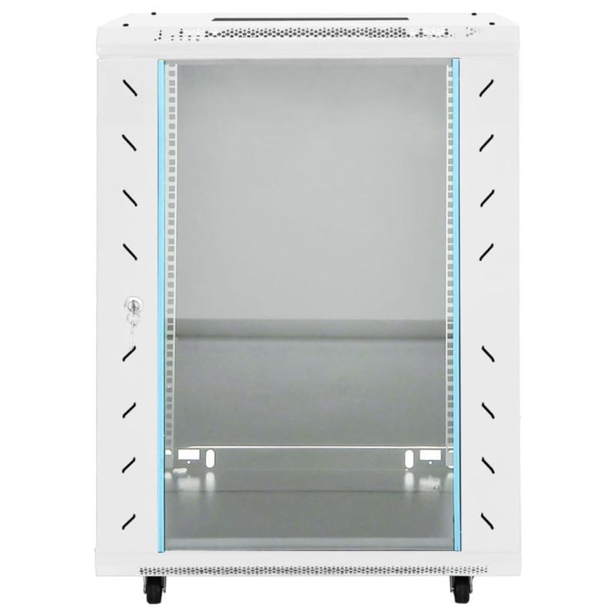 Voir la diapositive 3 : VIDAXL Coffret de réseau avec pieds pivotants 15U 19 IP20 53x40x80 cm