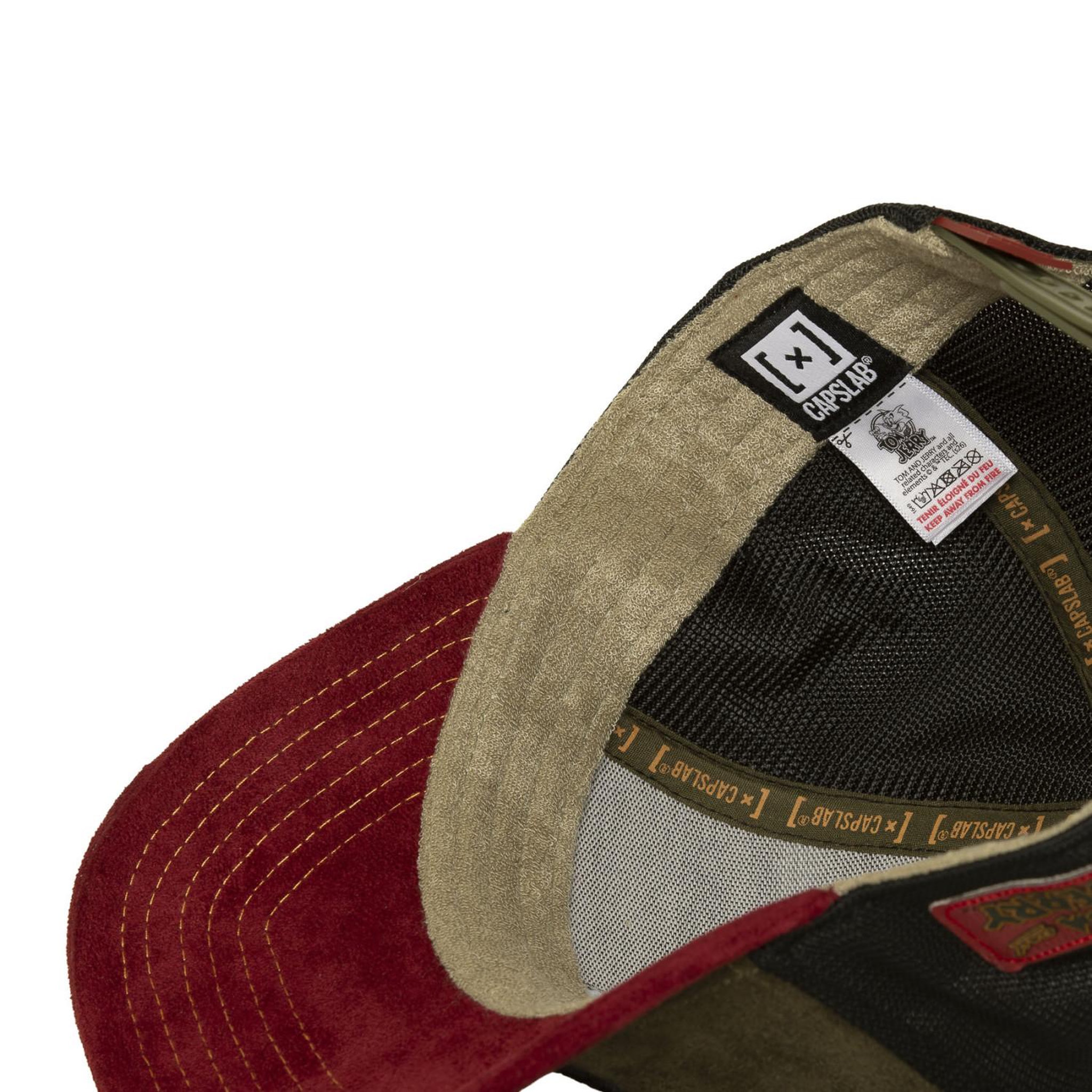 Voir la diapositive 6 : CAPSLAB Casquette semi curved avec filet et patch tom & jerry