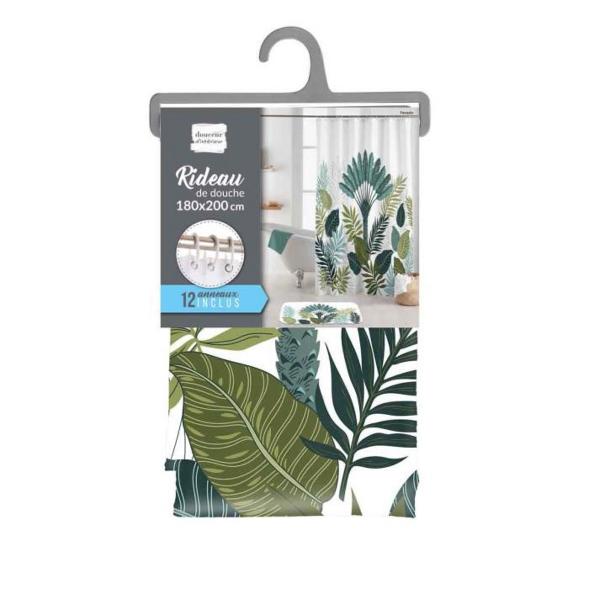 Paris Prix Rideau de Douche  Panazio  180x200cm Vert