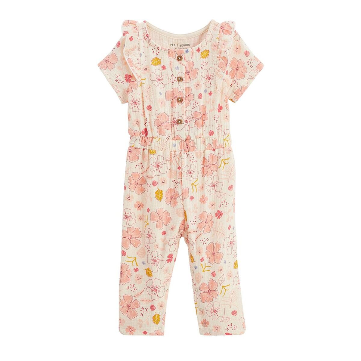 Petit Béguin Combinaison bébé en gaze de coton Santa Giulia