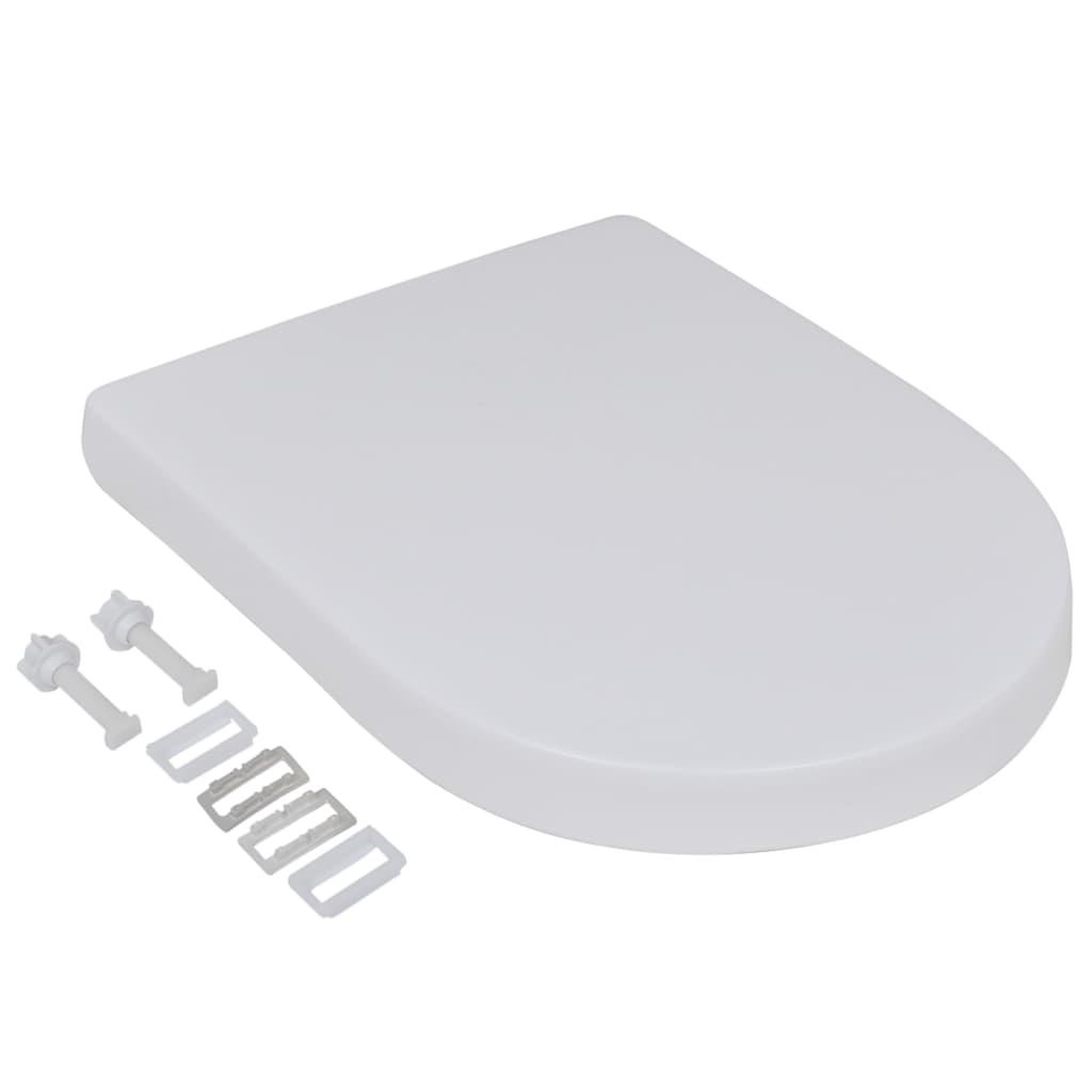 Voir la diapositive 2 : VIDAXL Sieges de toilette avec couvercles 2 pcs plastique blanc