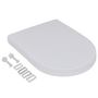 Voir la diapositive 2 : VIDAXL Sieges de toilette avec couvercles 2 pcs Plastique Blanc