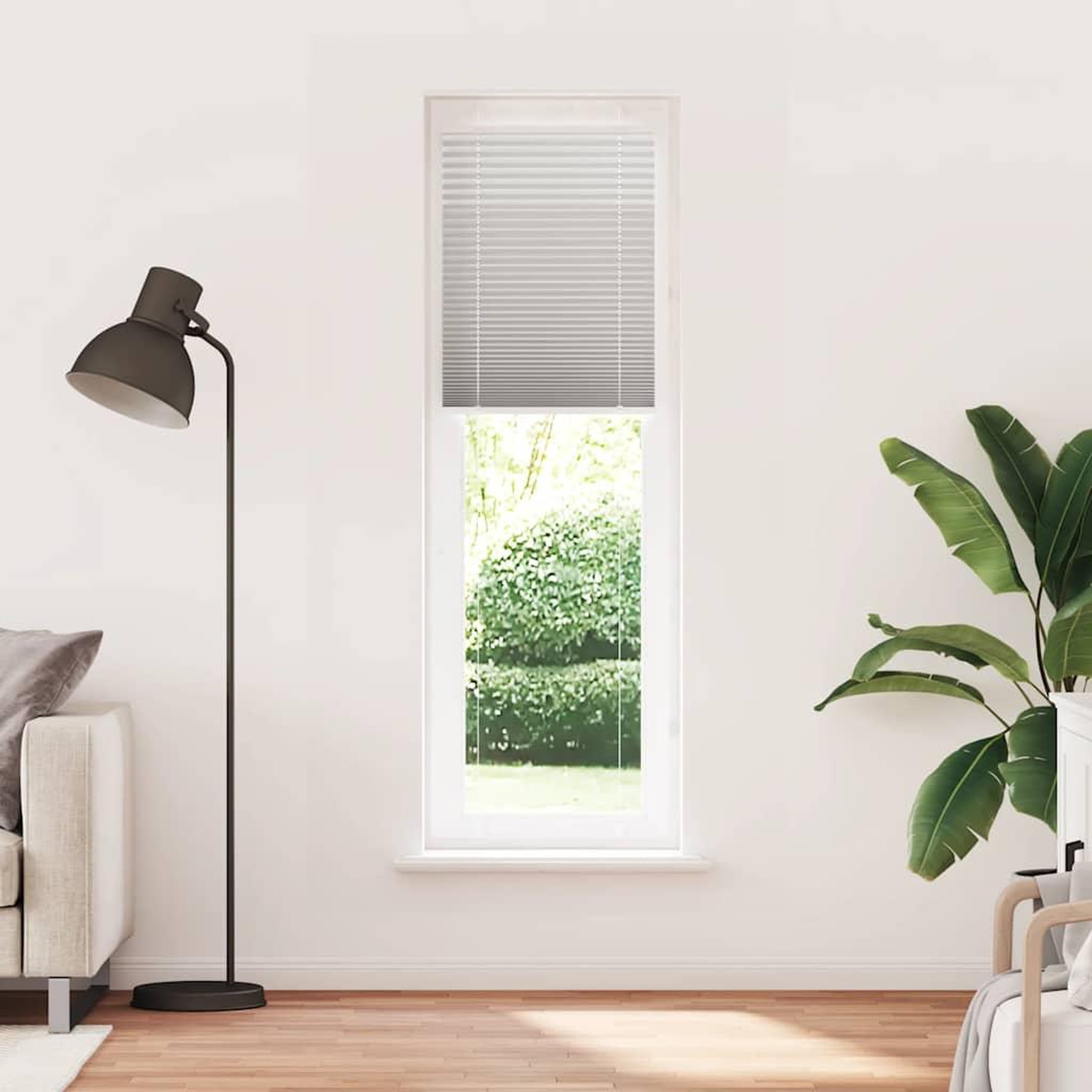 Voir la diapositive 2 : VIDAXL Store plisse gris clair 60x200 cm largeur du tissu 59,4 cm