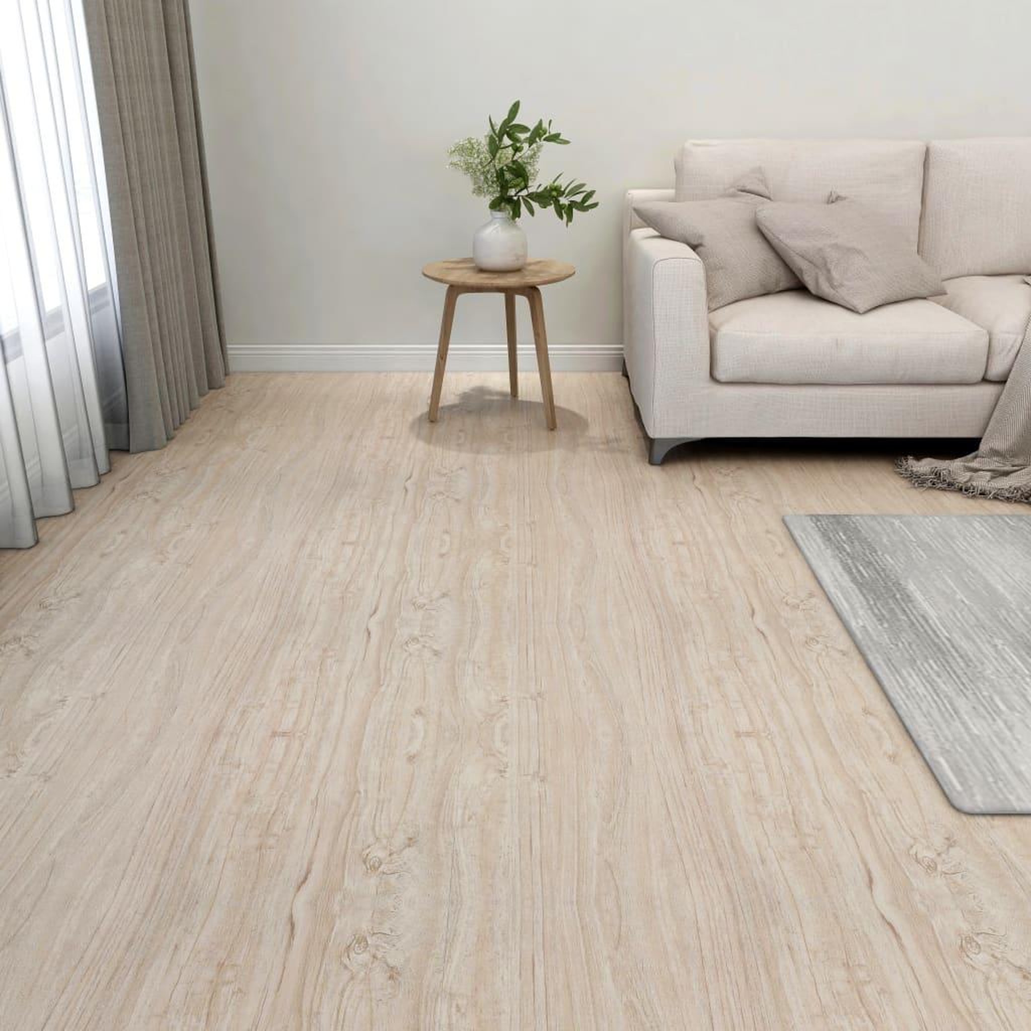 Voir la diapositive 1 : VIDAXL Dalles de plancher autoadhesives 55pcs PVC 5,11 m^2 marron clair