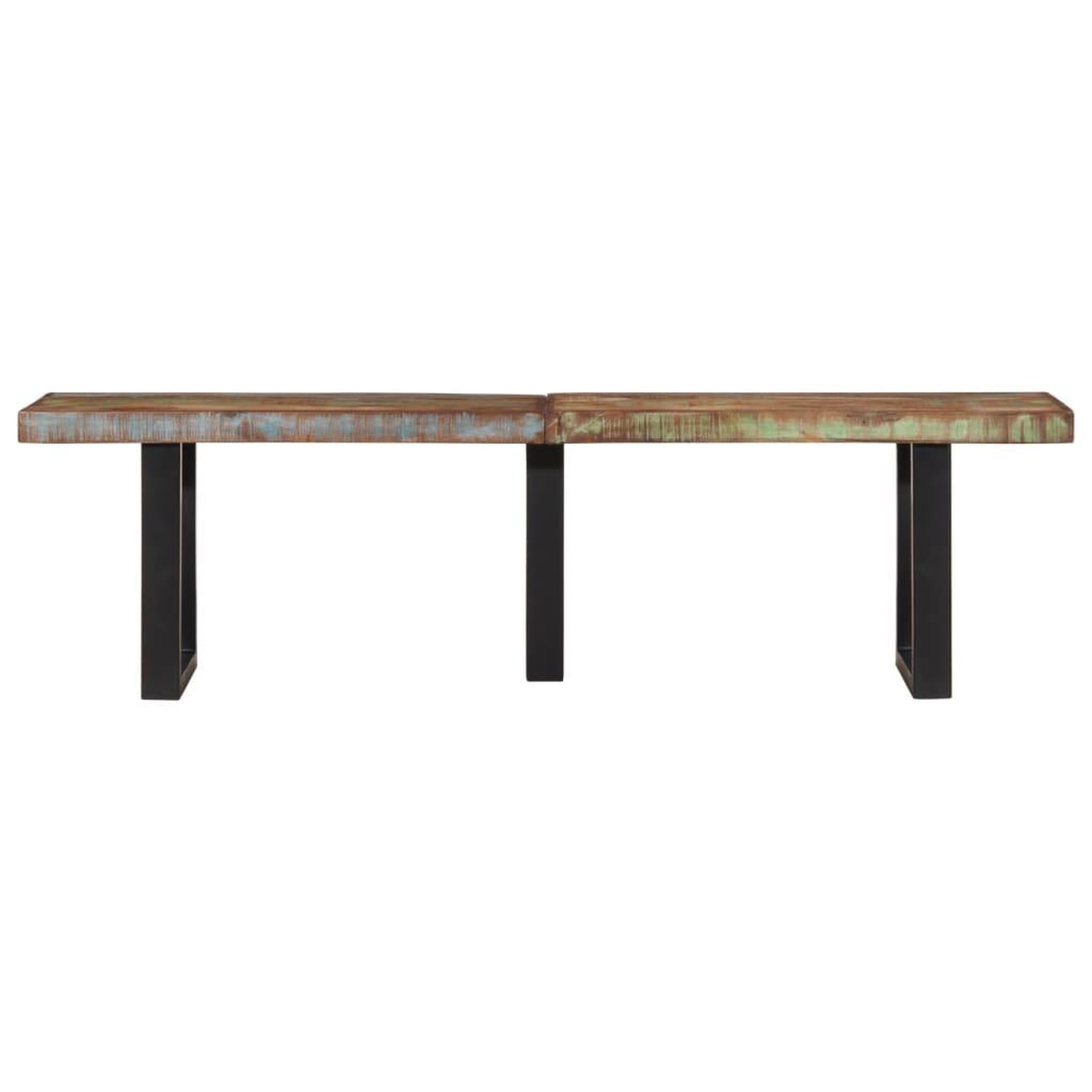 Voir la diapositive 2 : VIDAXL Banc 160 cm bois de recuperation massif et acier