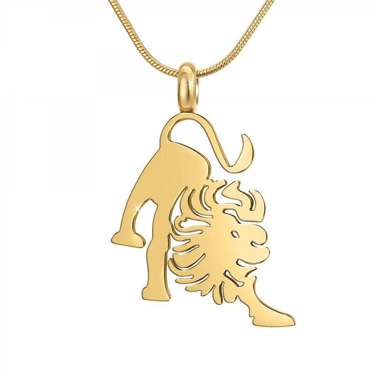 SC BOHEME Collier astrologie  Lion  SC Bohème en Acier Finement doré