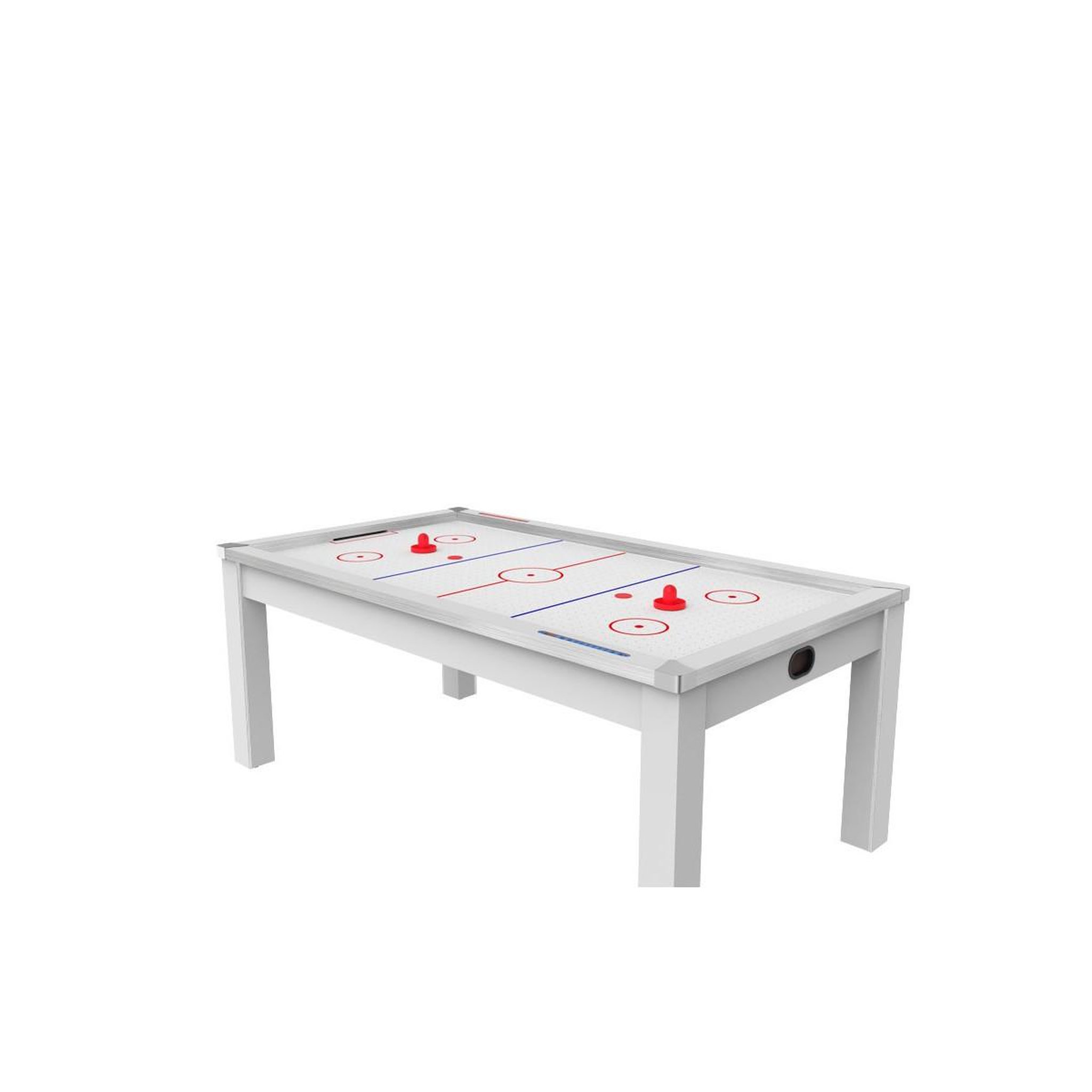 Voir la diapositive 2 : DE FAUGERES Table de Air Hockey Convertible  Calgary  213cm Blanc