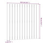 Voir la diapositive 6 : VIDAXL Tete de lit murale 82,5x3x90 cm Bois massif de pin