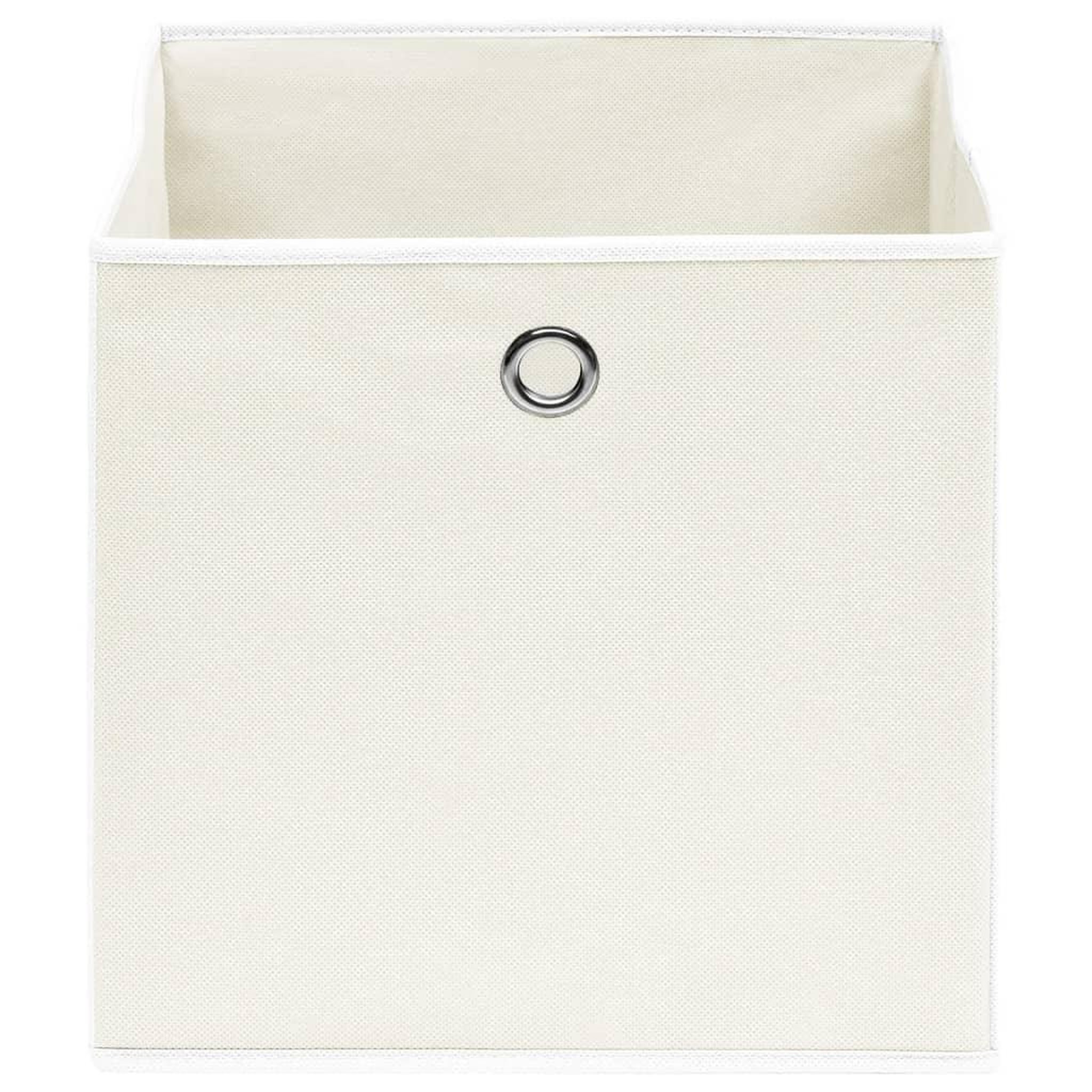 Voir la diapositive 3 : VIDAXL Boîtes de rangement 4 pcs Blanc 32x32x32 cm Tissu