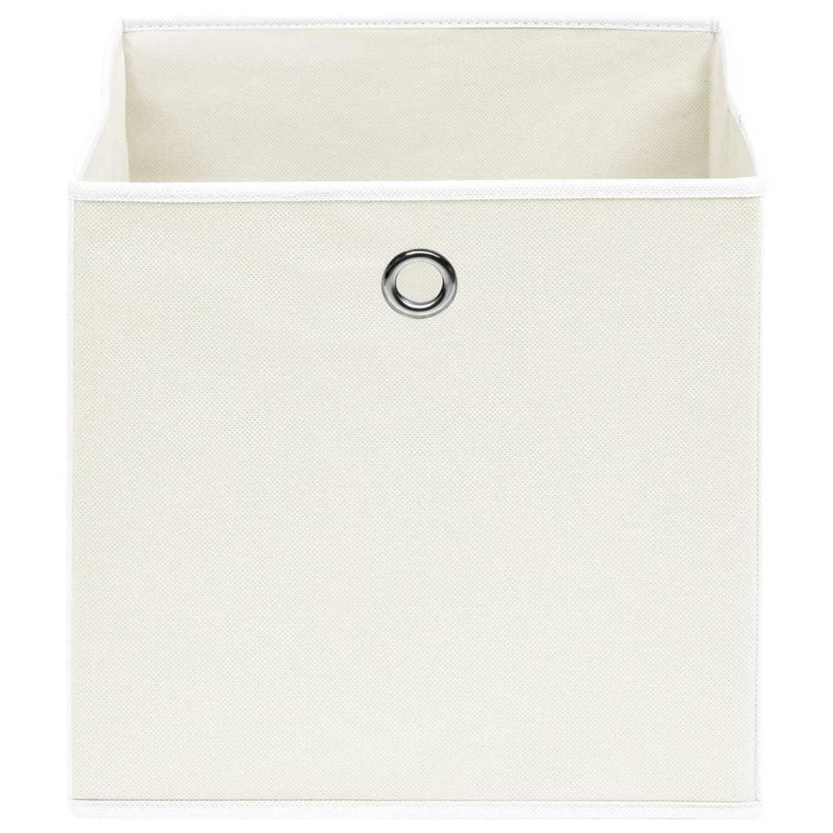 VIDAXL Boîtes de rangement 4 pcs Blanc 32x32x32 cm Tissu