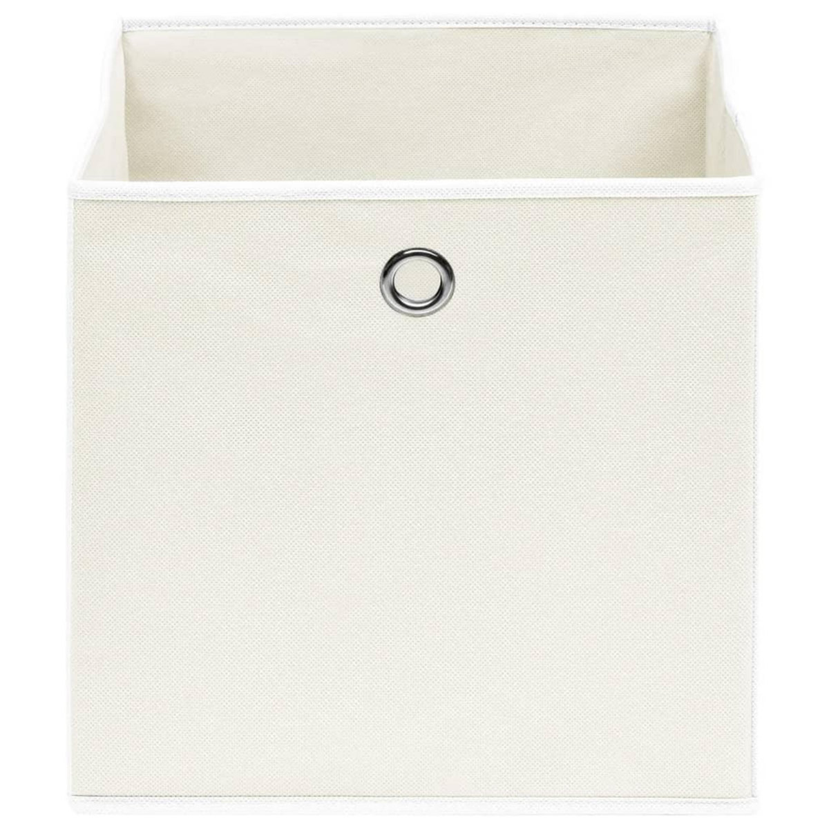 VIDAXL Boîtes de rangement 4 pcs Blanc 32x32x32 cm Tissu