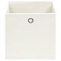 Voir la diapositive 3 : VIDAXL Boîtes de rangement 4 pcs Blanc 32x32x32 cm Tissu