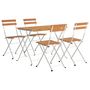 Voir la diapositive 3 : VIDAXL Ensemble de bistro pliable 5 pcs Bois d'acacia solide et acier