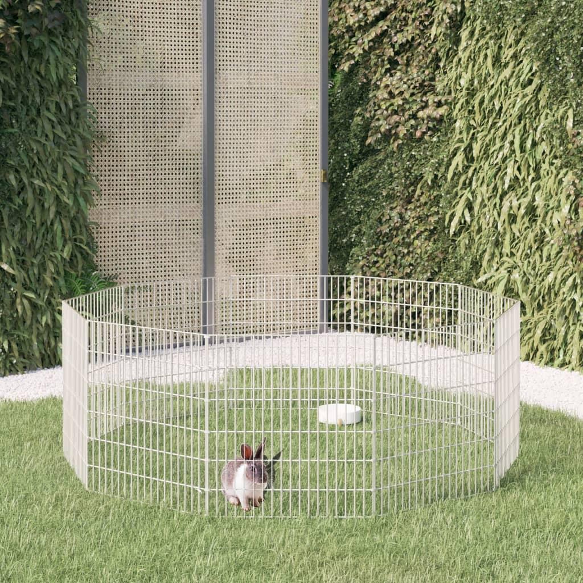 VIDAXL Enclos d'animaux en liberte 10 panneaux 54x60 cm fer galvanise