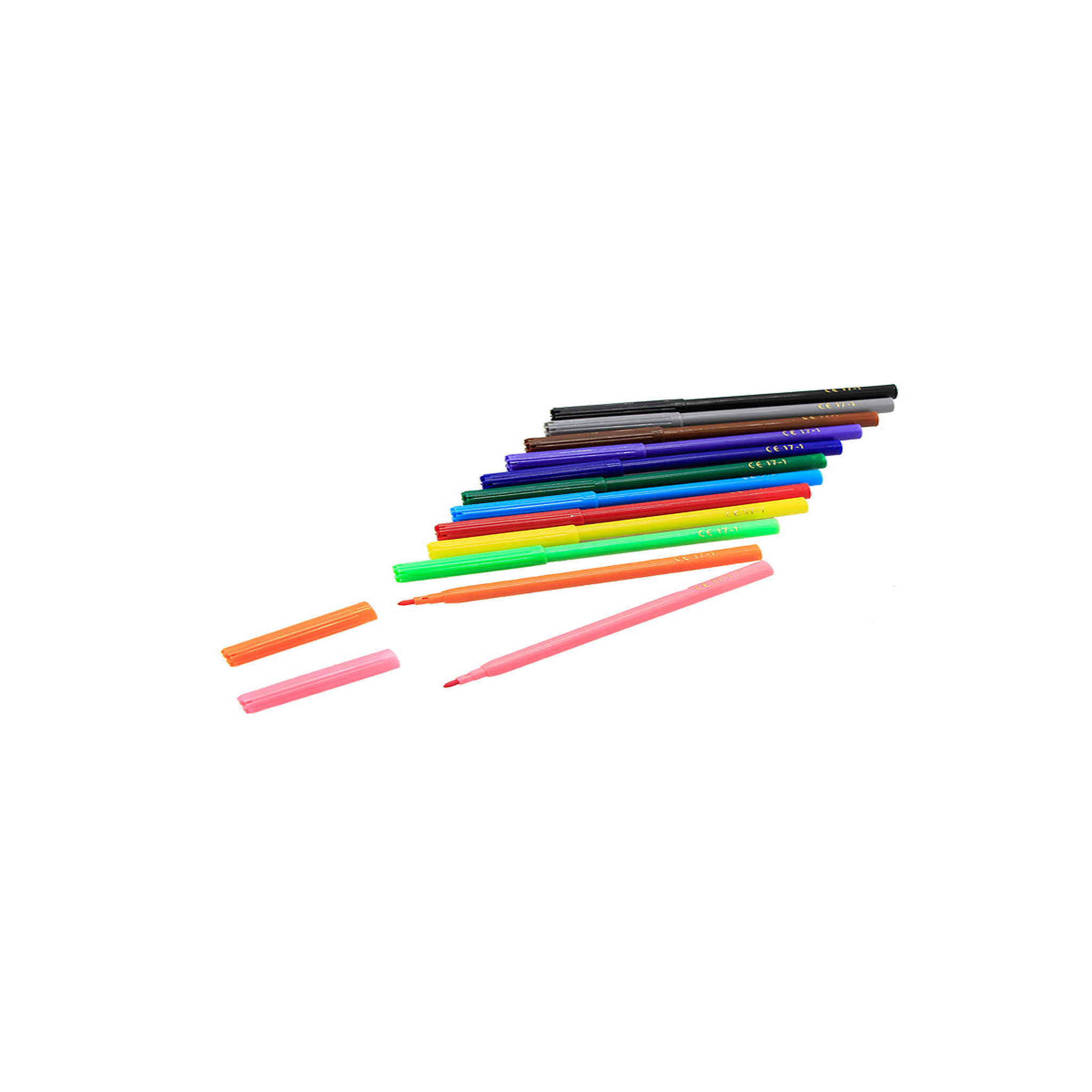 Voir la diapositive 2 : Auchan Pouce Lot de 12 feutres de coloriage