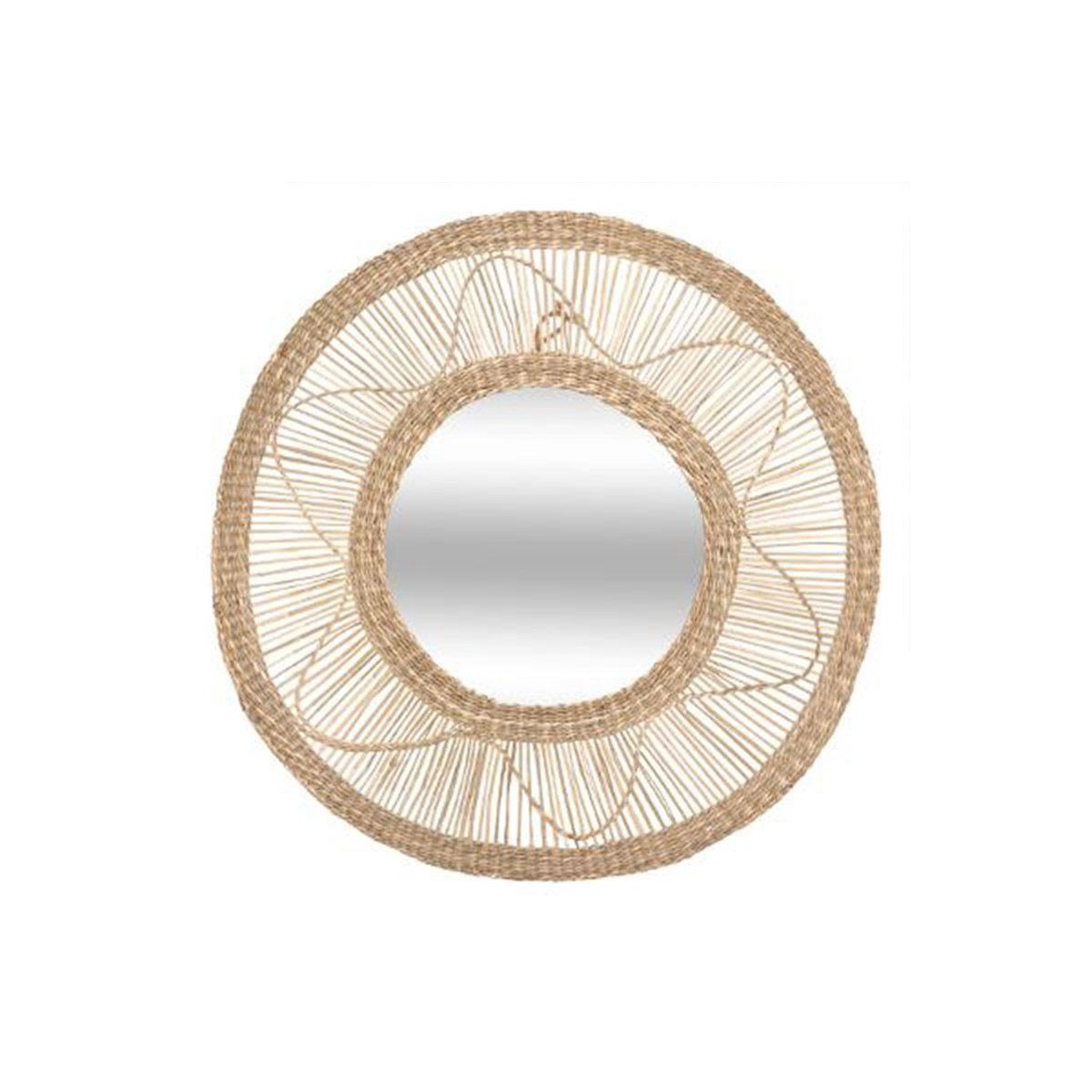 Voir la diapositive 1 : ATMOSPHERA Miroir mural design  seagrass  57cm naturel