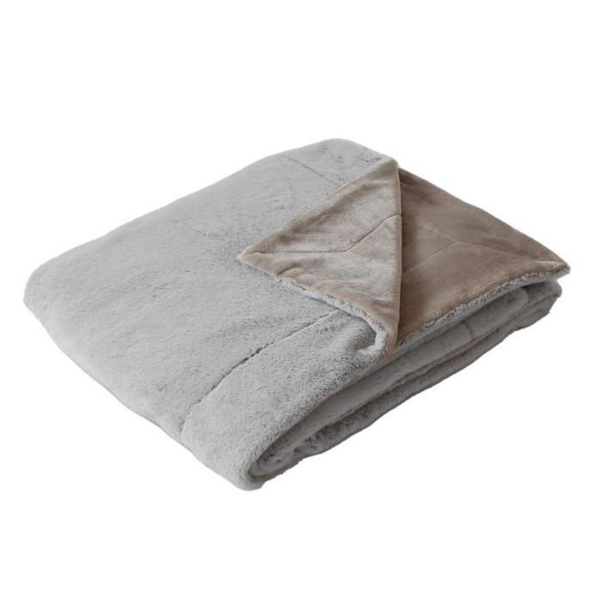 Paris Prix Plaid XL Imitation Fourrure  Rabbit  180x220cm Gris