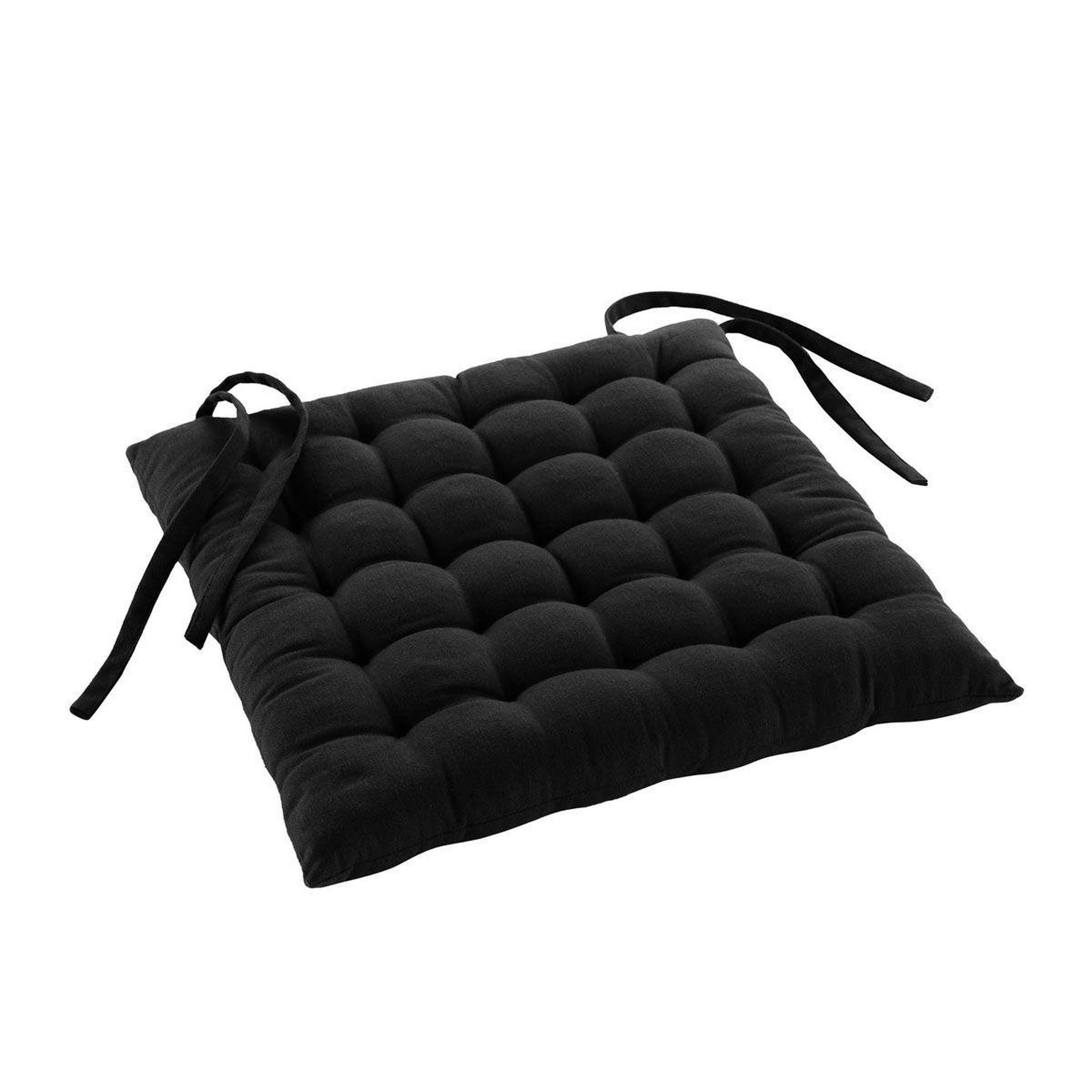 Voir la diapositive 2 : Douceur d'Intérieur Coussin de Chaise  Twily  38x38cm Noir