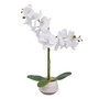 Voir la diapositive 1 : ATMOSPHERA Orchidée Artificielle en Pot  Clera  52cm Blanc