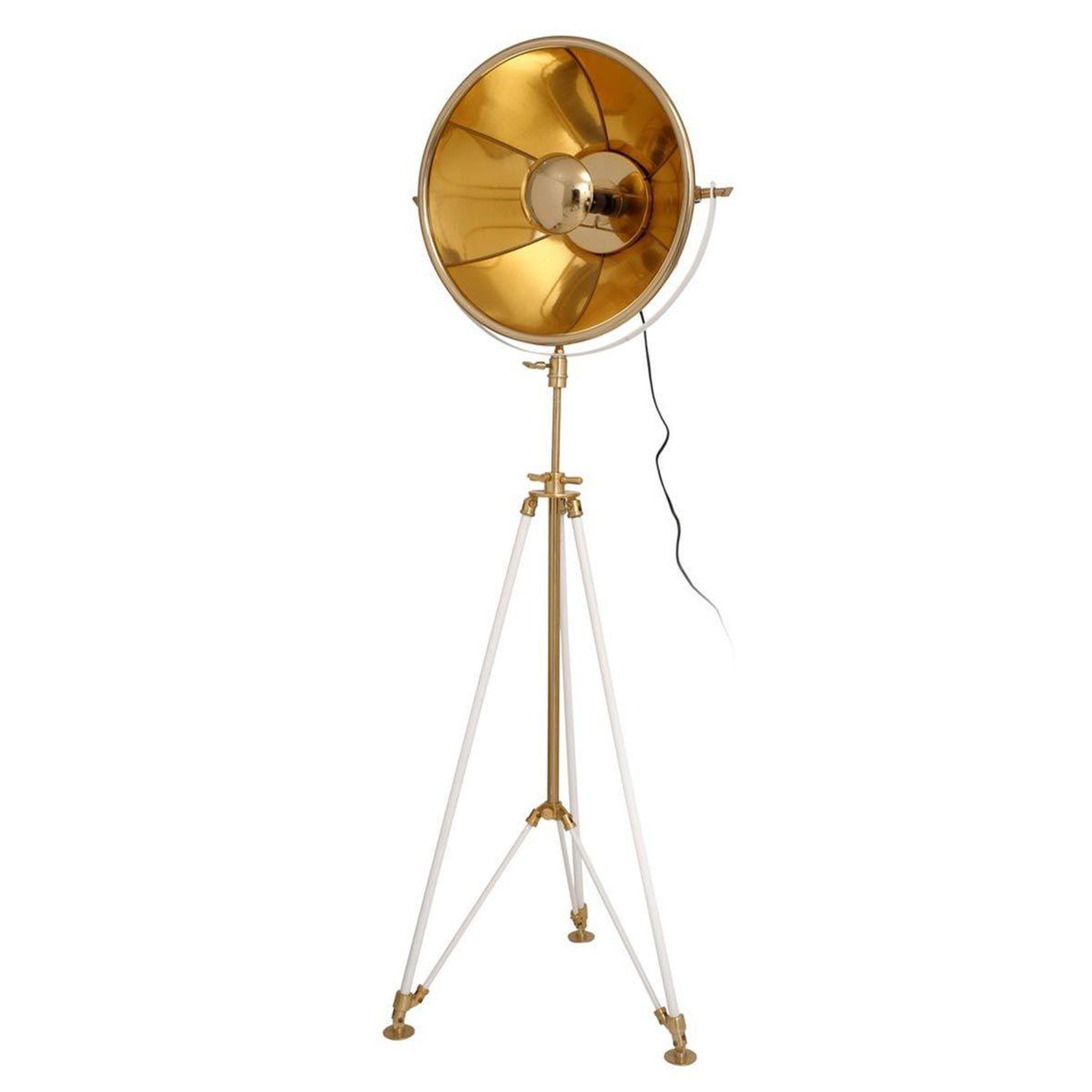 Paris Prix Lampadaire design vintage  bowie  157cm or & blanc