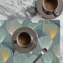 Voir la diapositive 2 : HABITABLE Lot de 6 sets de table Cottey - 28 x 43 cm - Bleu