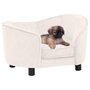Voir la diapositive 1 : VIDAXL Canape pour chien Creme 69x49x40 cm Peluche