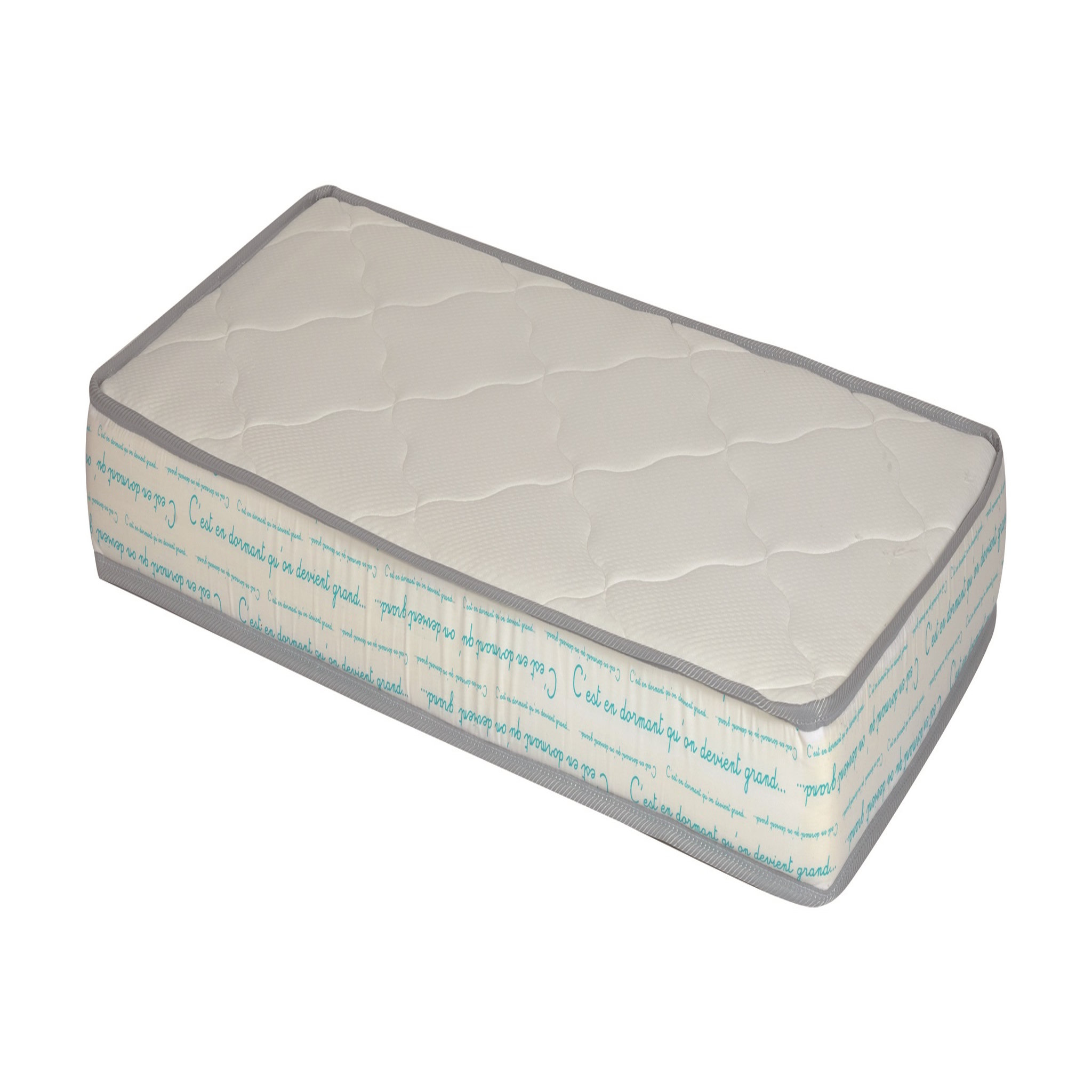 Voir la diapositive 2 : TINEO Matelas bébé croissance couchage 60x120 cm, 2 faces soutien souple/ferme