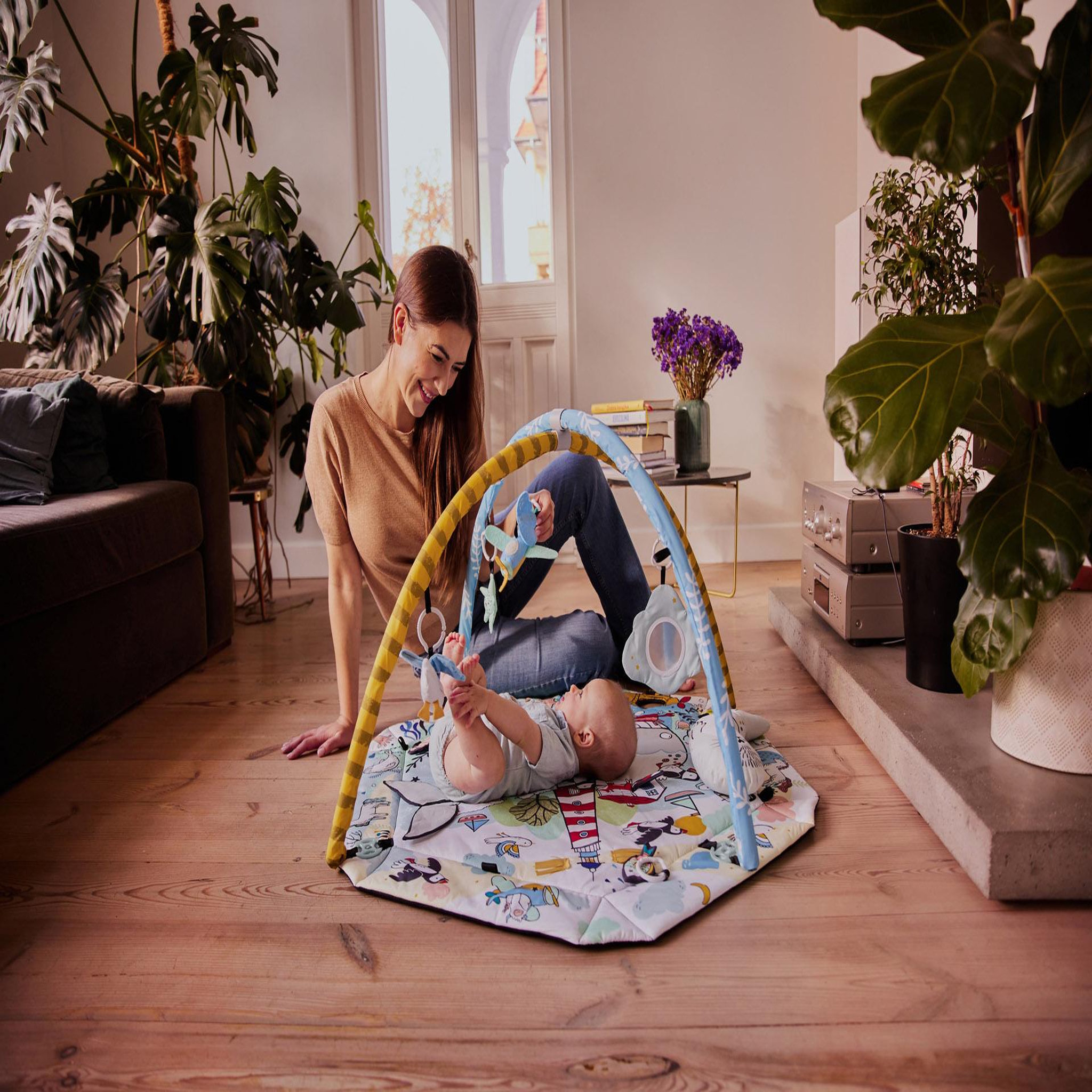 Voir la diapositive 2 : KINDERKRAFT Tapis d'éveil 2 en 1 - tapis sensoriel pour bébé