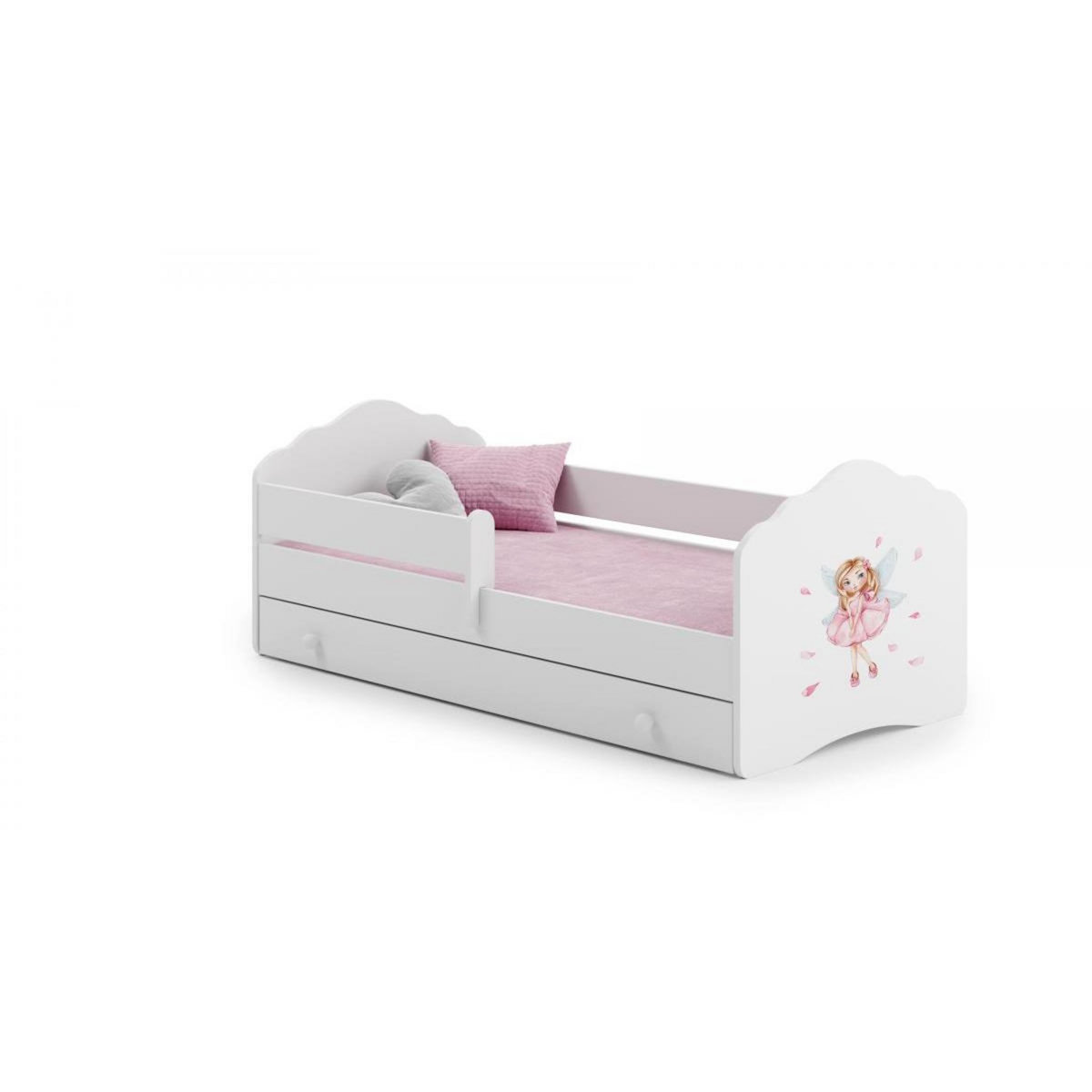 KOBI Lit enfant FALA BAR+SZU 160x80 Fée avec tiroir de rangement avec matelas
