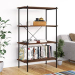 VIDAXL Etagere a 4 niveaux noir et naturel 80x40x130 cm
