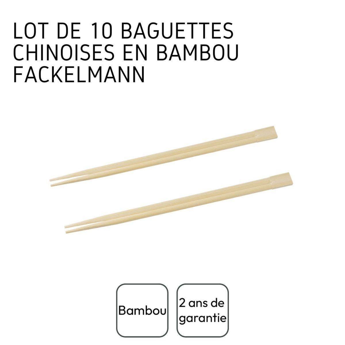 Fackelmann Lot de 10 baguettes en bambou Fackelmann Asia Line