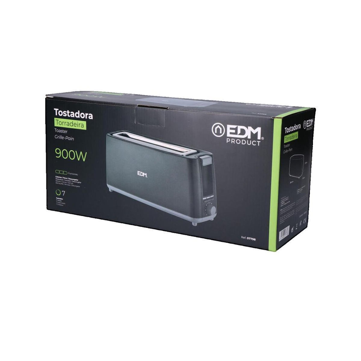 EDM Tostadora edm 8425998077988 moderne noire
