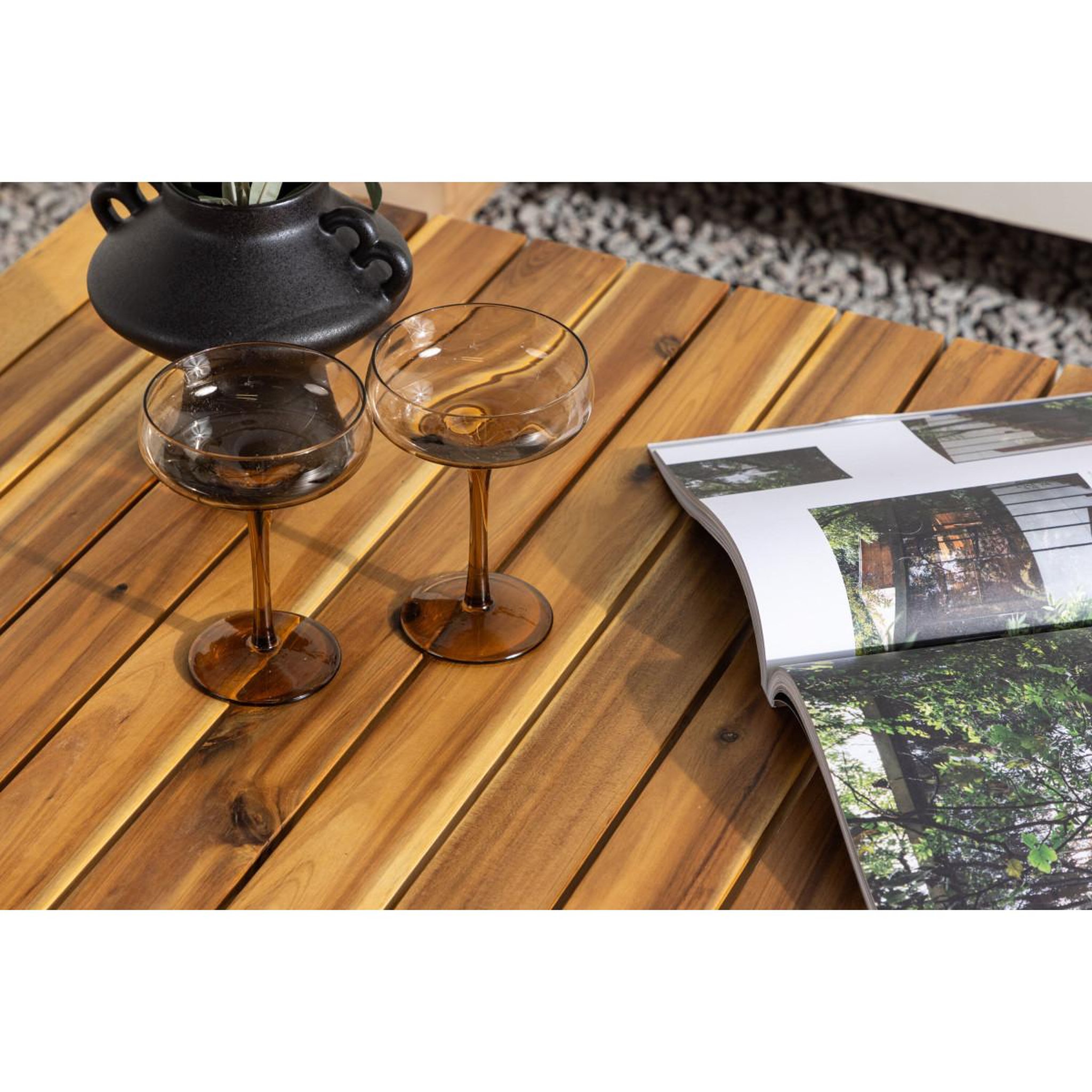 Voir la diapositive 6 : Paris Prix Table basse de jardin en bois  penh  100cm naturel