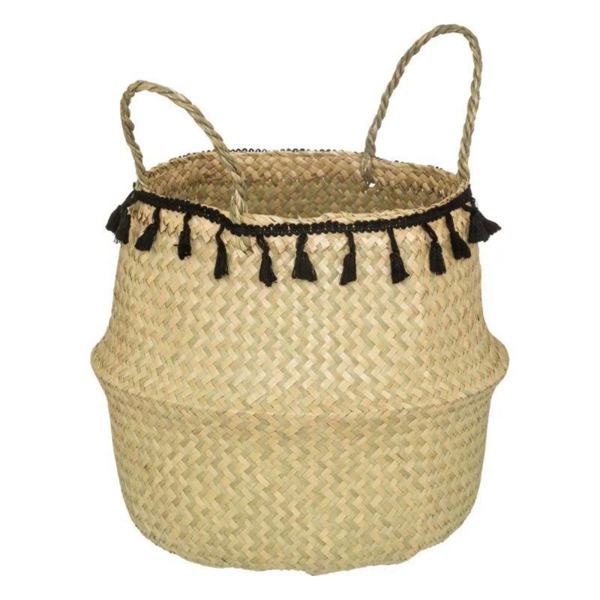  Panier à Pompons Pliable  Alina  37cm Beige