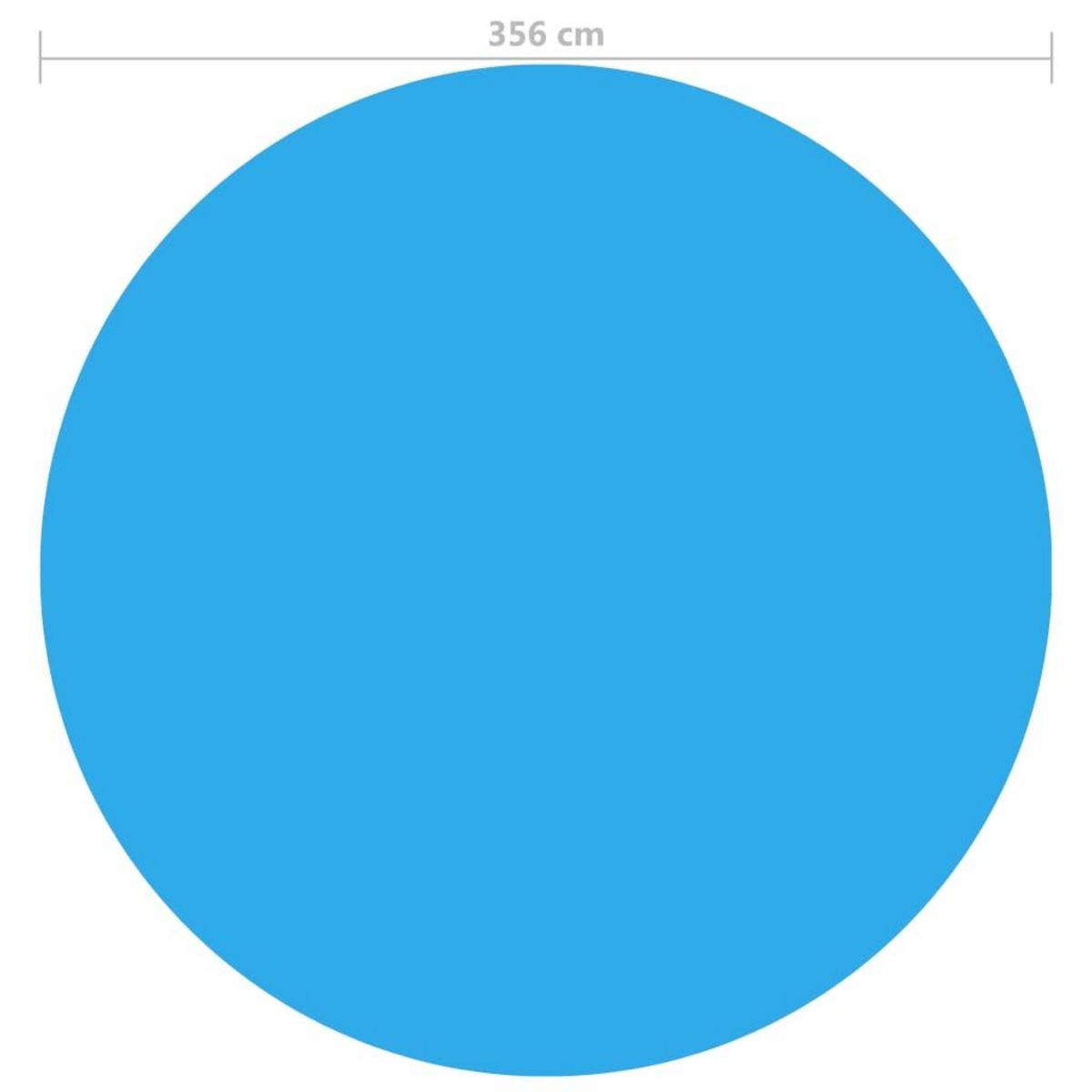 VIDAXL Couverture de piscine Bleu 356 cm PE