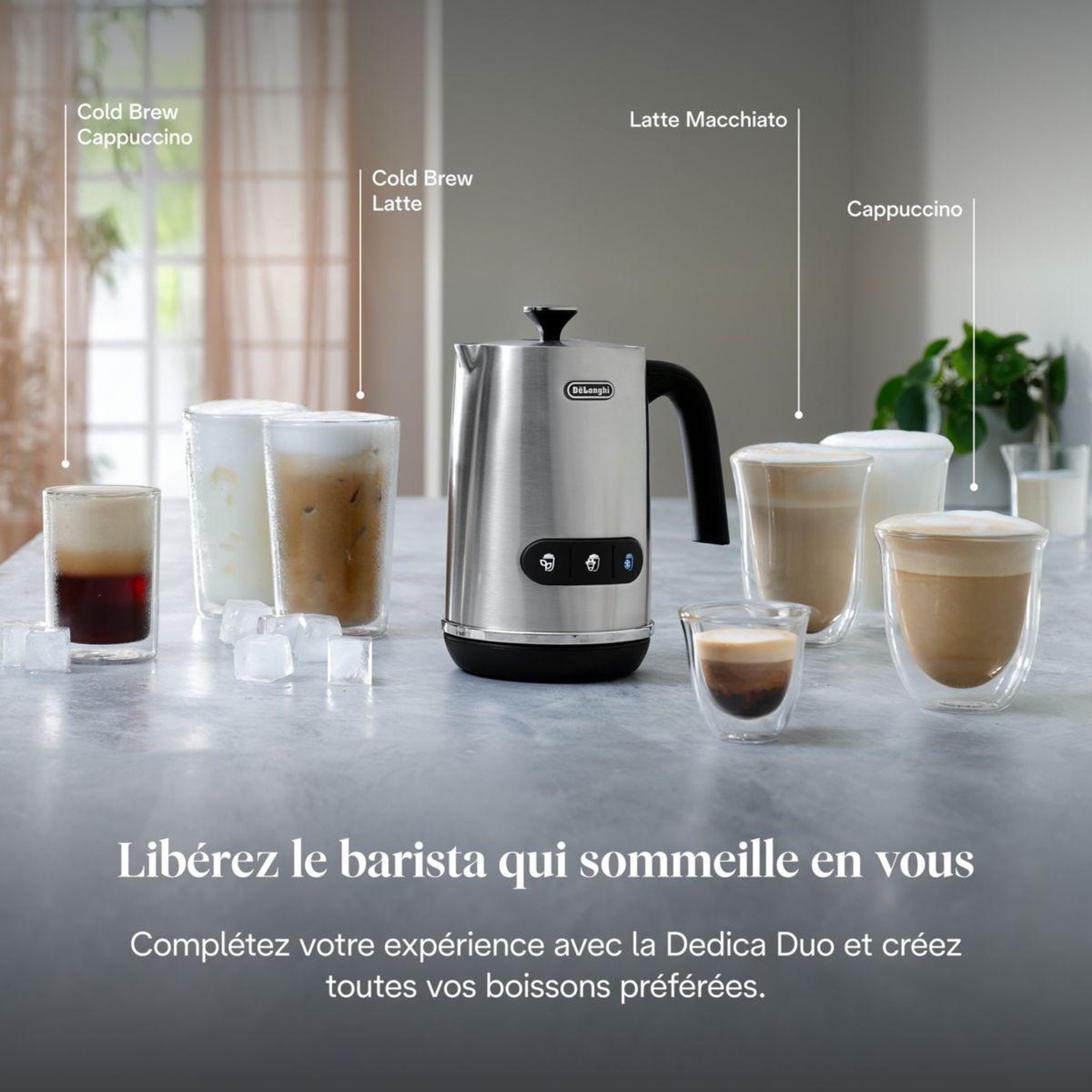 Voir la diapositive 4 : DELONGHI Mousseur à lait lattemix métal emf3.m