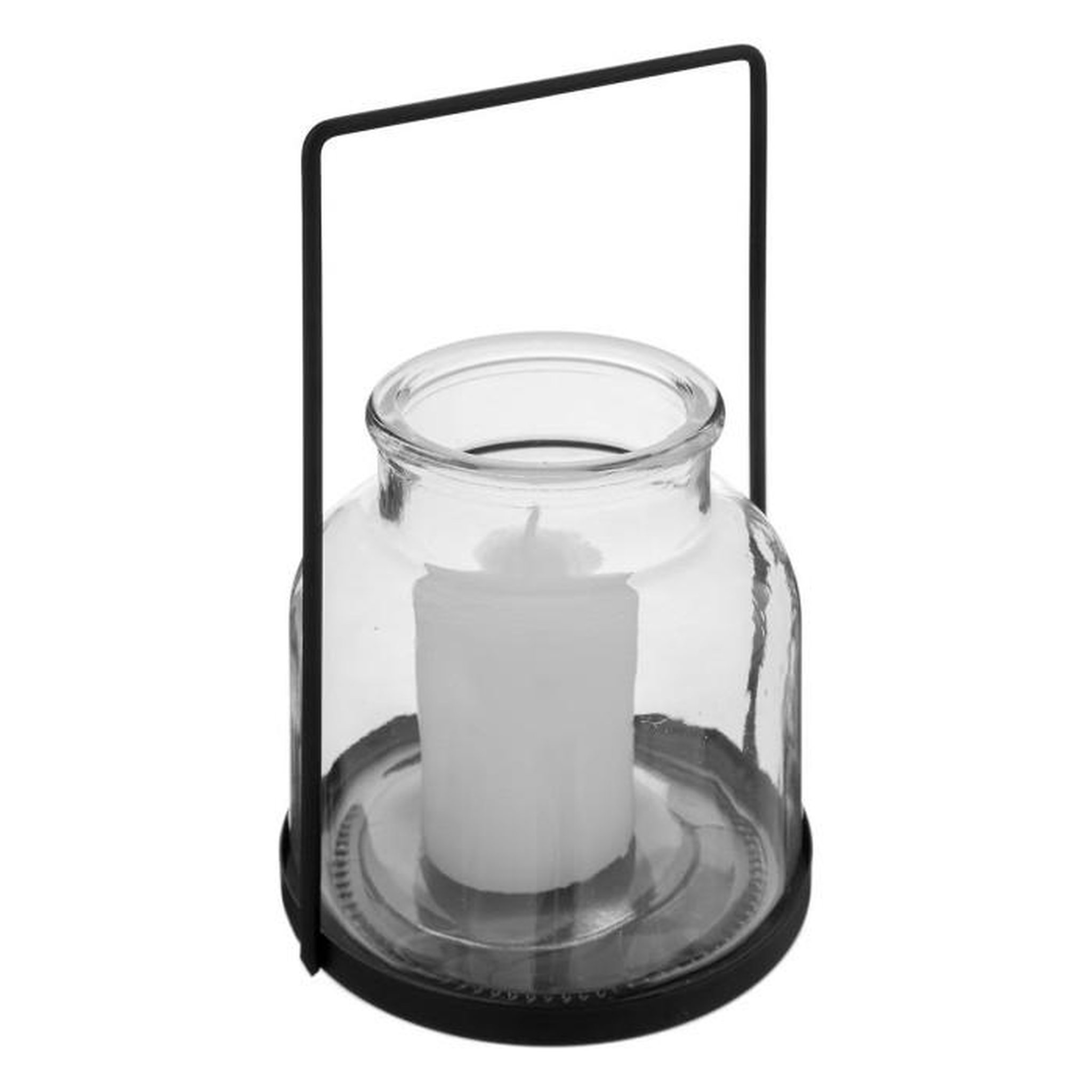 ATMOSPHERA Lanterne en Métal  Café  20cm Noir
