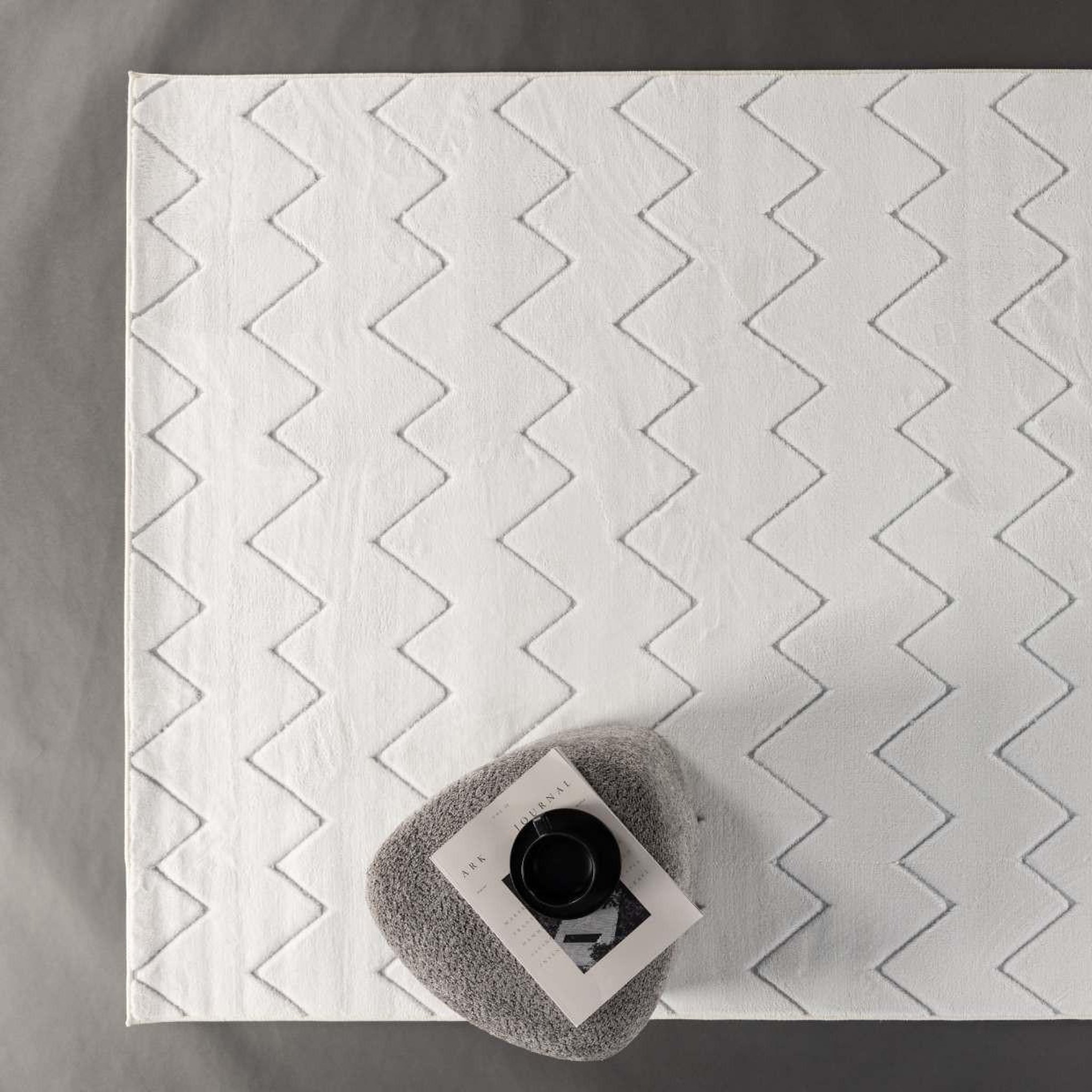 Voir la diapositive 3 : Paris Prix Tapis déco  fia  200x290cm blanc