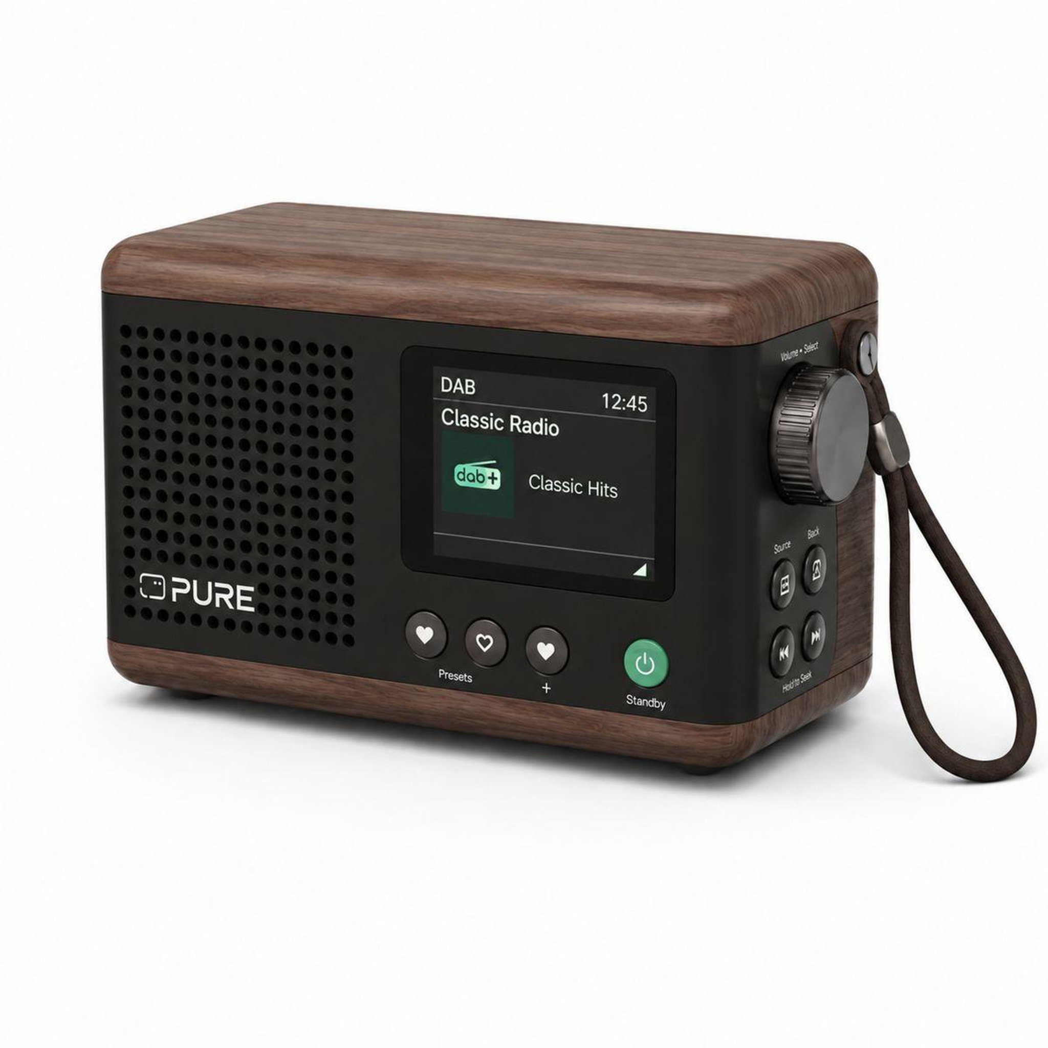 Voir la diapositive 2 : PURE Radio DAB Classic Mini Coffee Black/Walnt